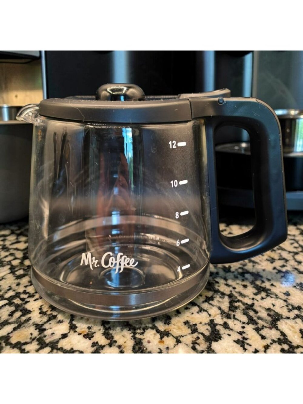 Mr Coffee 12-Cup Replacement Glass Carafe Black Lid & Handle